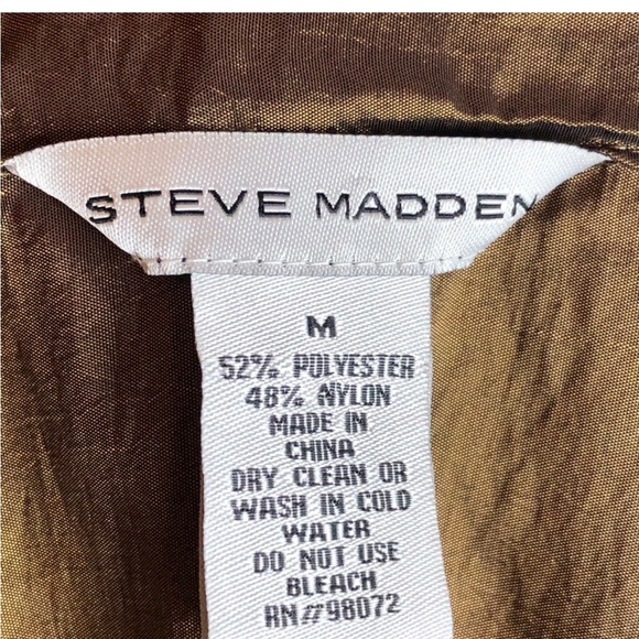 Steve Madden Metallic Gold/Bronze Lightweight Swing Jacket   Size Medium - Picture 7 of 7
